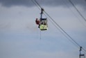 Koelner Seilbahn Gondel blieb haengen Koeln Linksrheinisch P606